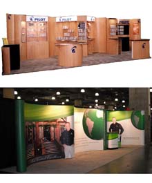 Inline trade show display rentals